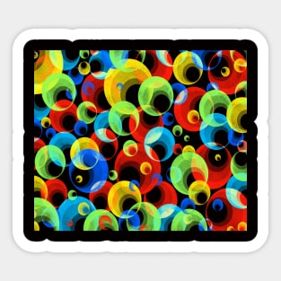 Rainbow Color Bubble Pattern Sticker